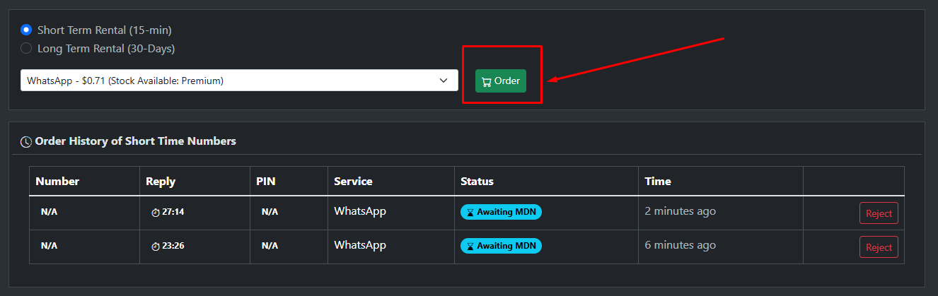 non voip str order